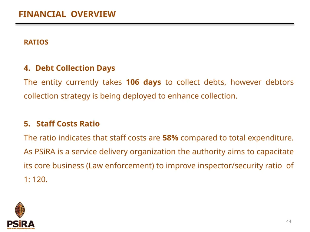 1 QUARTER 4 PERFORMANCE AND FINANCE REPORT - slide 44 of 46