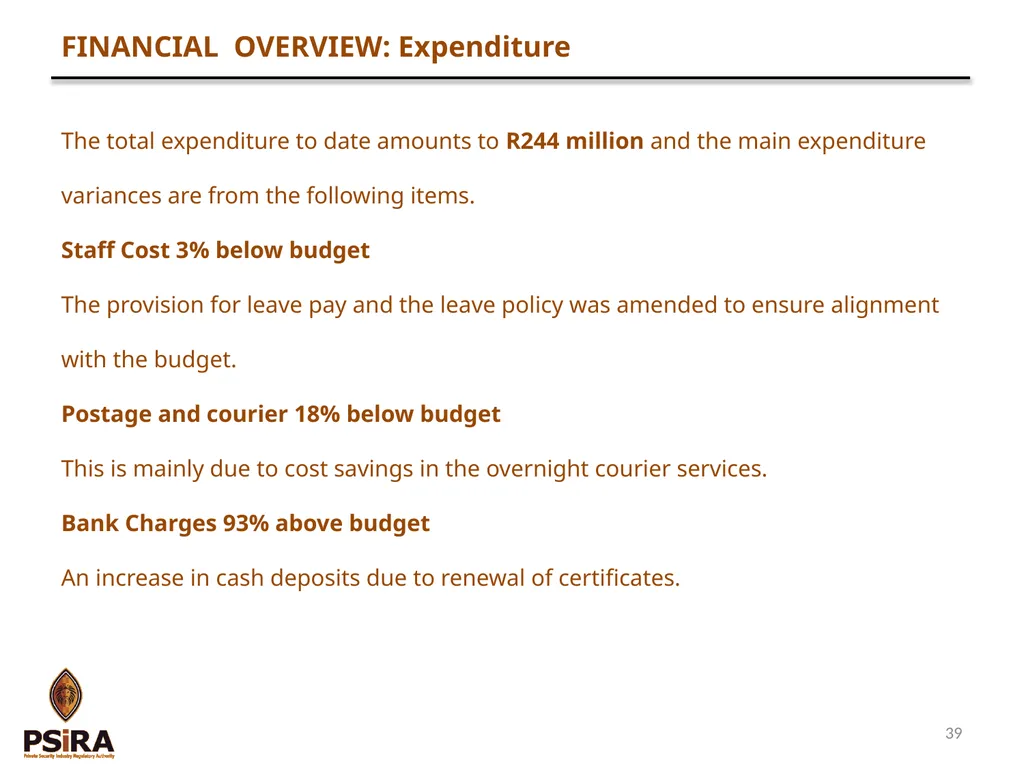 1 QUARTER 4 PERFORMANCE AND FINANCE REPORT - slide 39 of 46