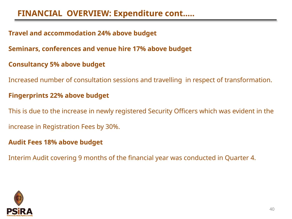 1 QUARTER 4 PERFORMANCE AND FINANCE REPORT - slide 40 of 46