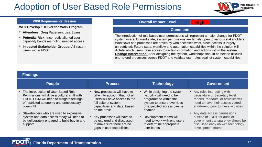 High Level Change Impact Assessment SAMPLE - slide 17 of 23