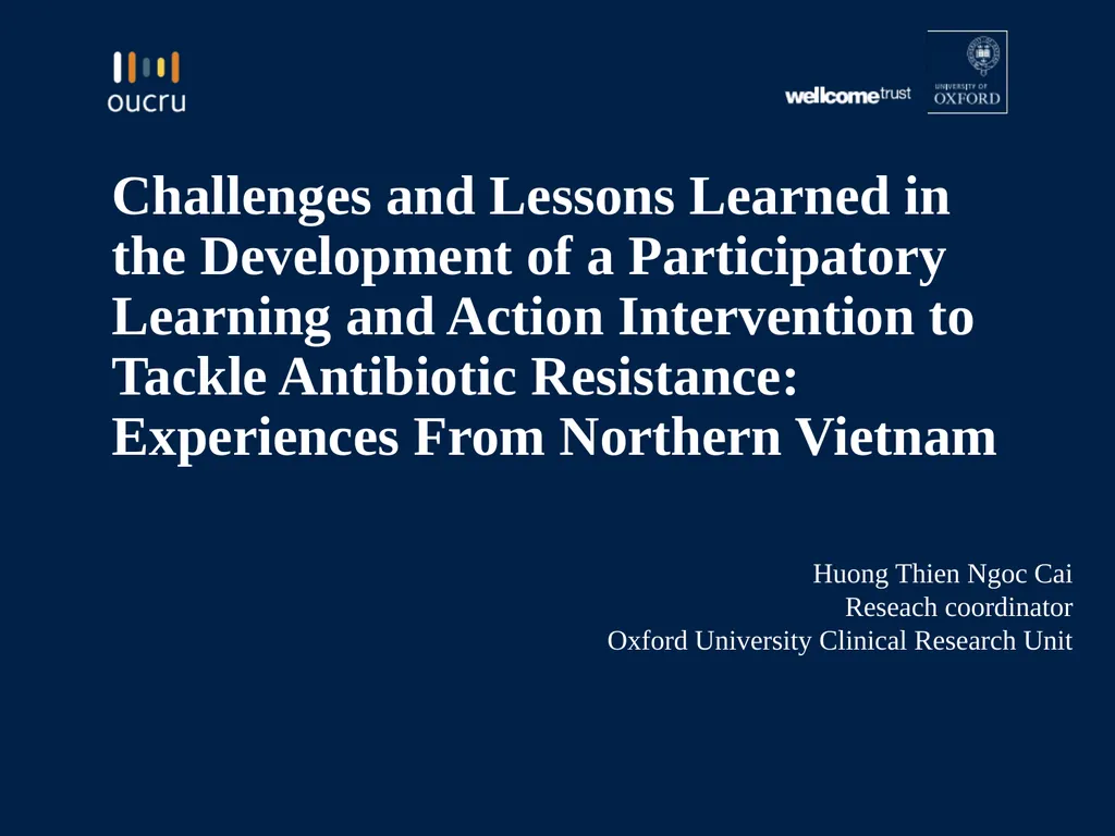 Challenges and Lessons Learned in the Development - slide 1 of 12