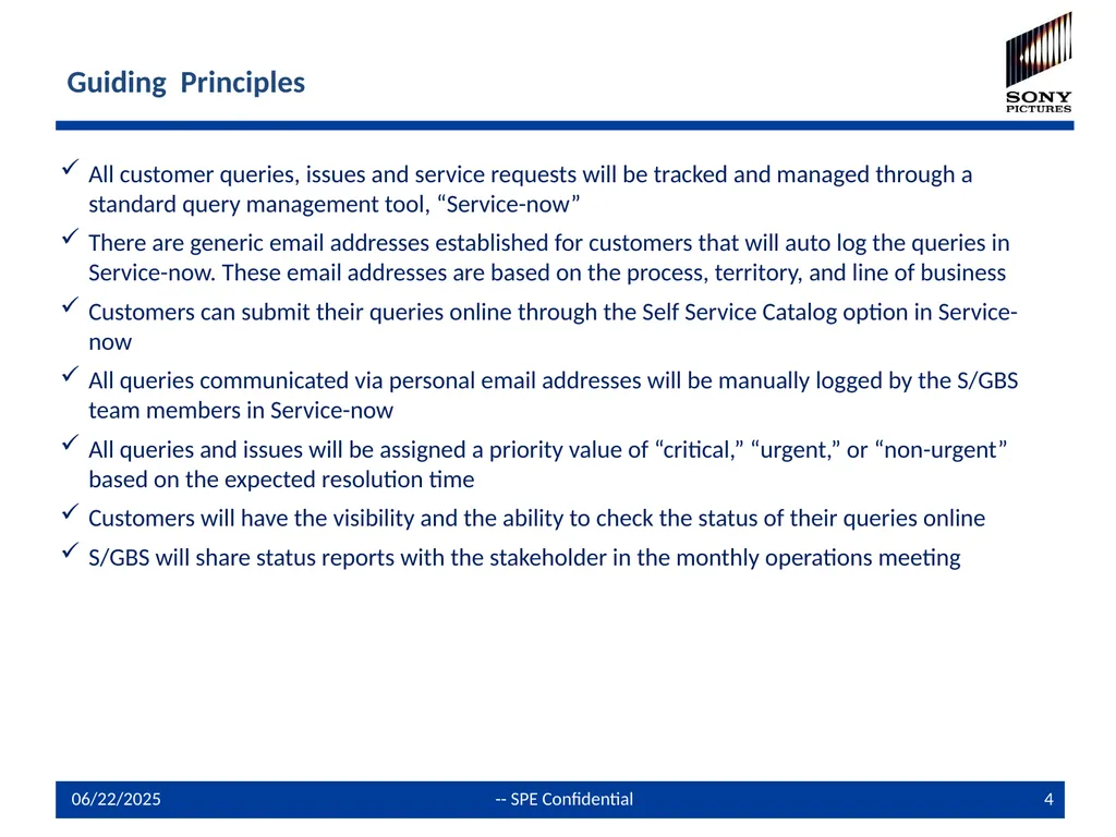 Global Shared Service Center Query /Issue - slide 4 of 19