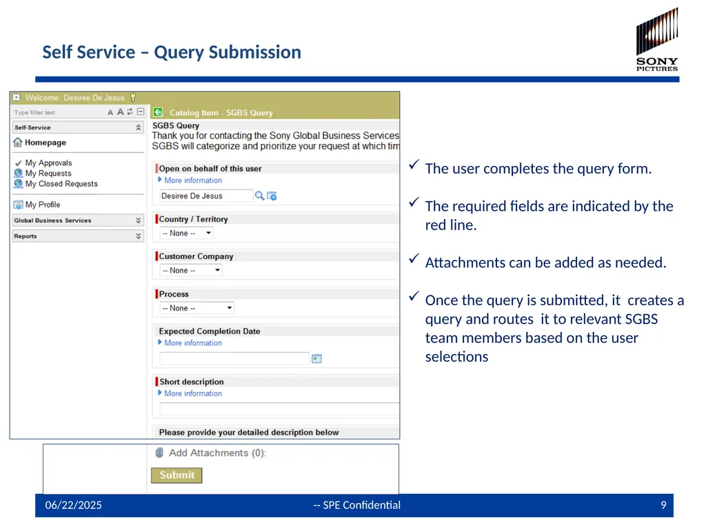 Global Shared Service Center Query /Issue - slide 9 of 19