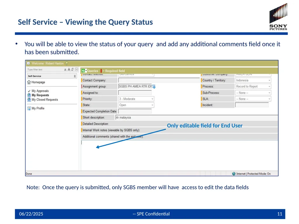 Global Shared Service Center Query /Issue - slide 11 of 19