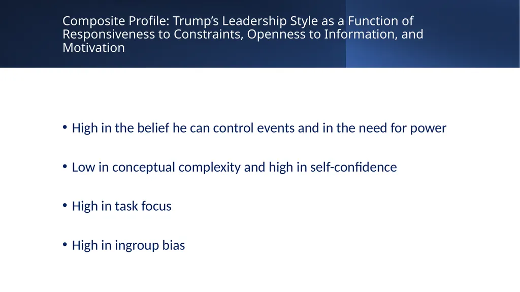 The Influence of Personality on Presidential - slide 20 of 24