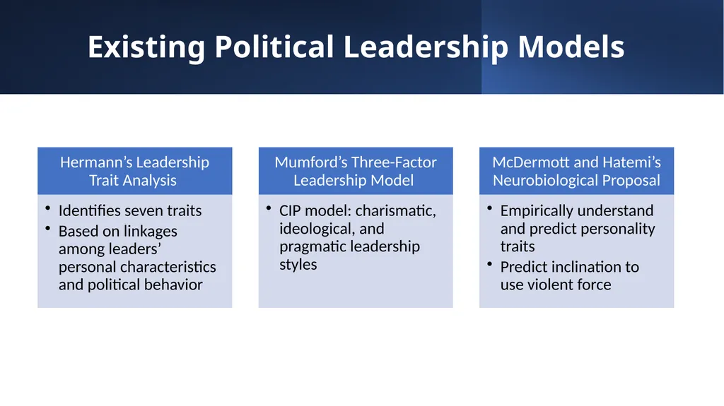 The Influence of Personality on Presidential - slide 4 of 24