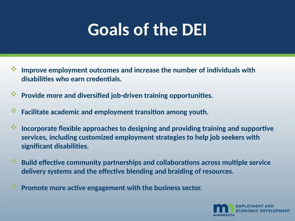 Minnesota’s Disability Employment Initiative - slide 3 of 20