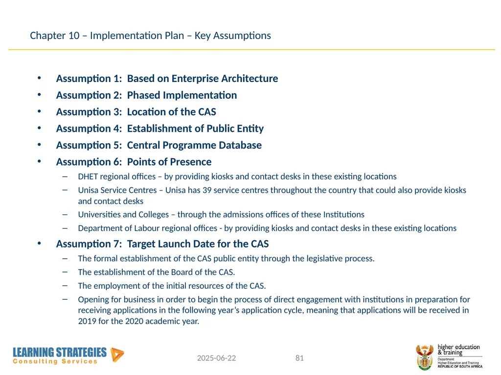 Central Application Service for Post-School - slide 80 of 92