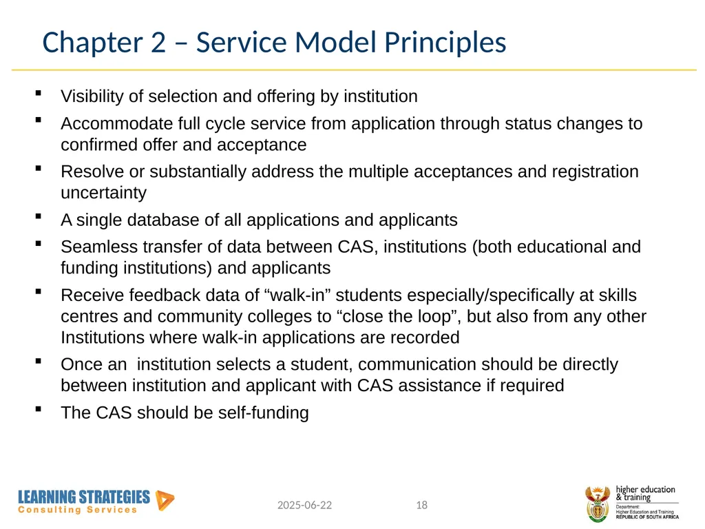 Central Application Service for Post-School - slide 18 of 92