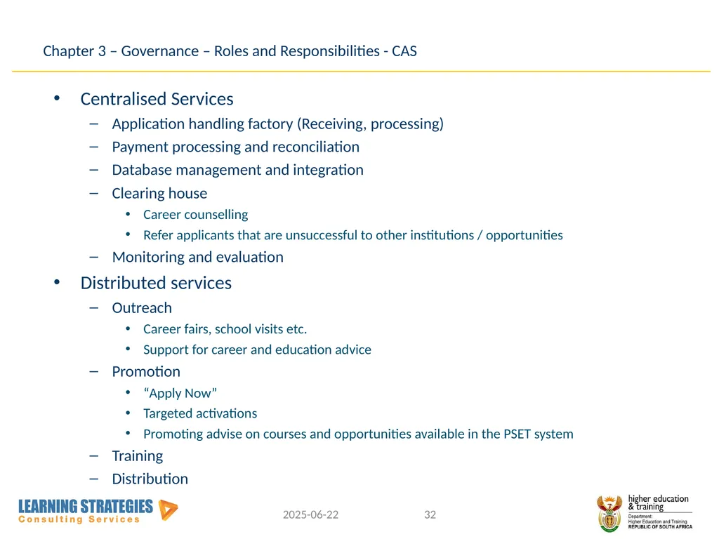 Central Application Service for Post-School - slide 32 of 92