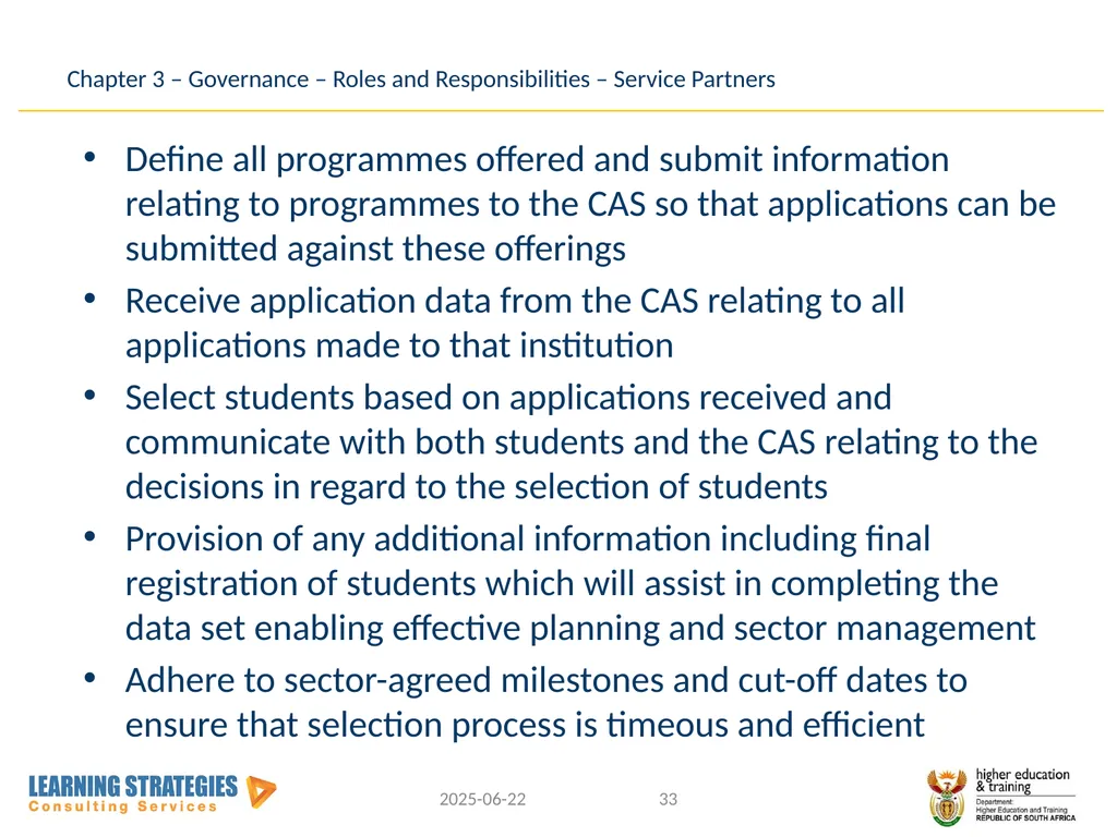 Central Application Service for Post-School - slide 33 of 92