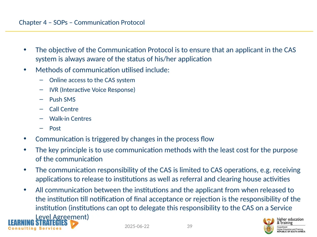 Central Application Service for Post-School - slide 39 of 92