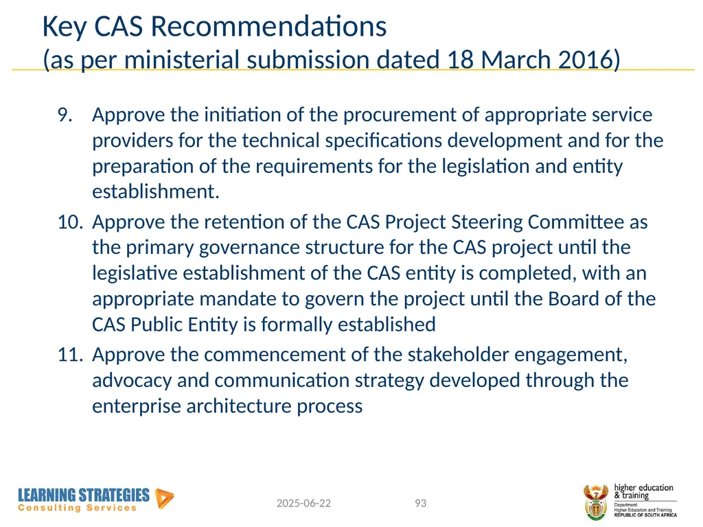 Central Application Service for Post-School - slide 90 of 92