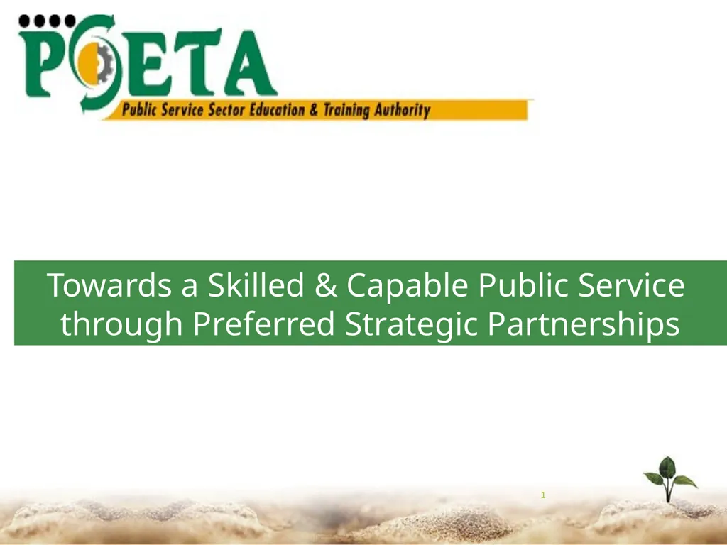 1 Towards a Skilled & Capable Public Service - slide 1 of 33