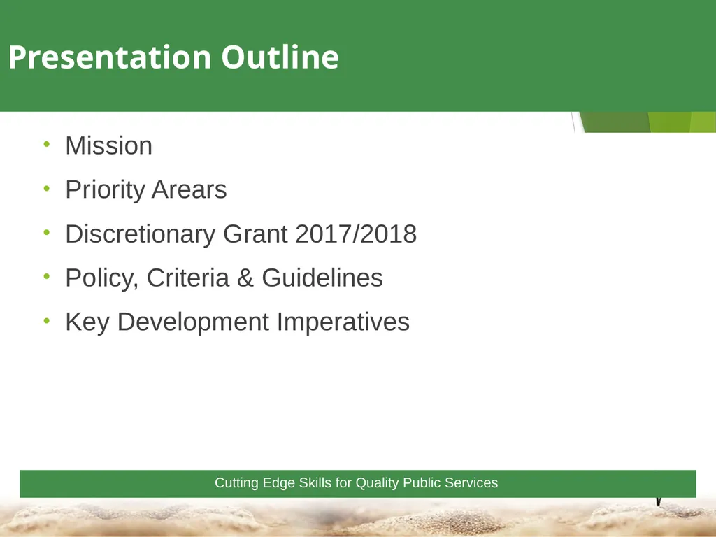 1 Towards a Skilled & Capable Public Service - slide 2 of 33