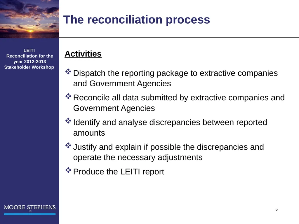 LEITI Reconciliation for the year 2012-2013 - slide 5 of 27