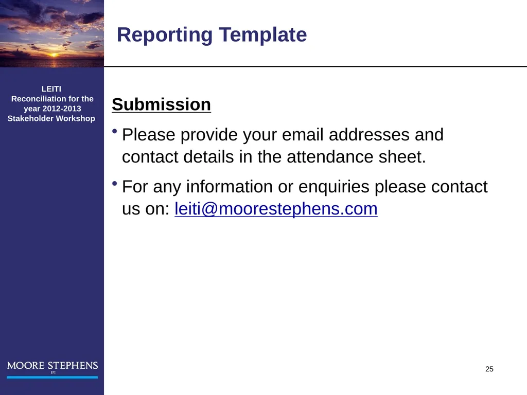 LEITI Reconciliation for the year 2012-2013 - slide 25 of 27