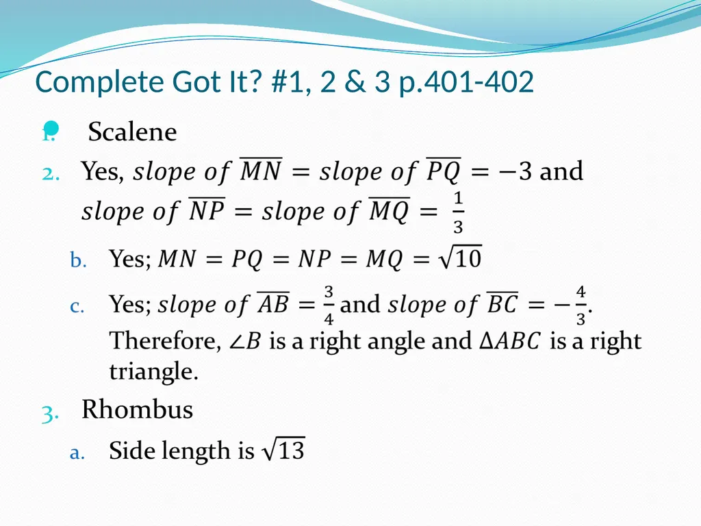 6-7: Polygons in the Coordinate Plane CP Geometry - slide 7 of 8
