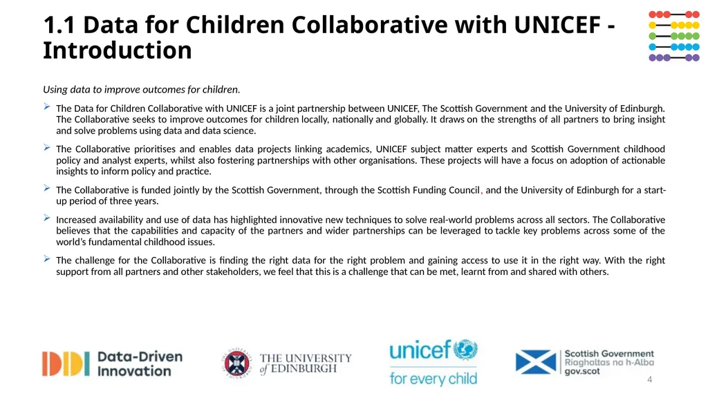 Using data to improve outcomes for children - slide 4 of 13