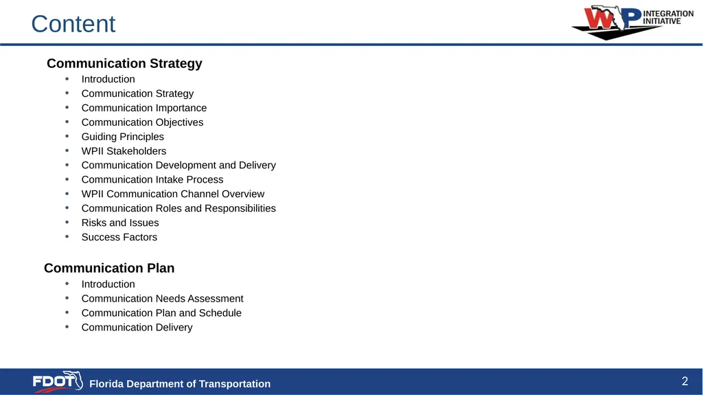 Communication Strategy and Plan Content - slide 2 of 20