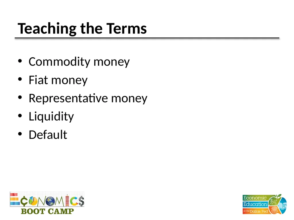 Session 12 Money and Financial Markets TEKS (12) - slide 4 of 22
