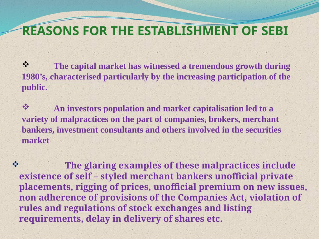 SEBI - INVESTMENT MANAGEMENT Presented by Mrs. M. - slide 3 of 15