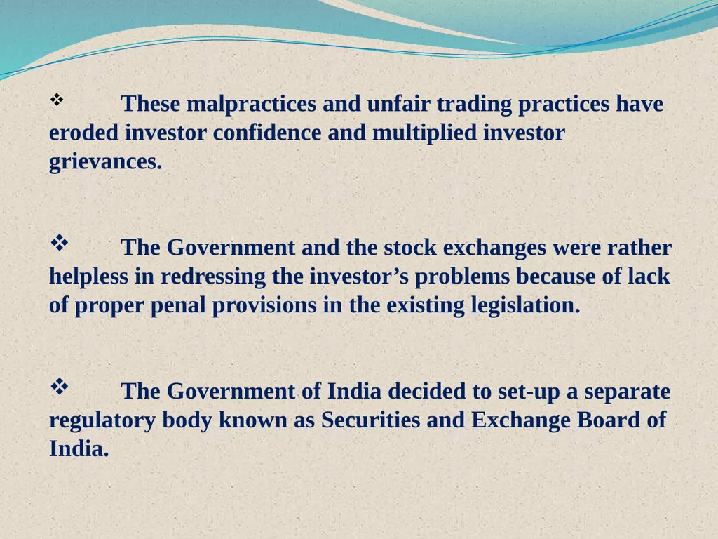 SEBI - INVESTMENT MANAGEMENT Presented by Mrs. M. - slide 4 of 15
