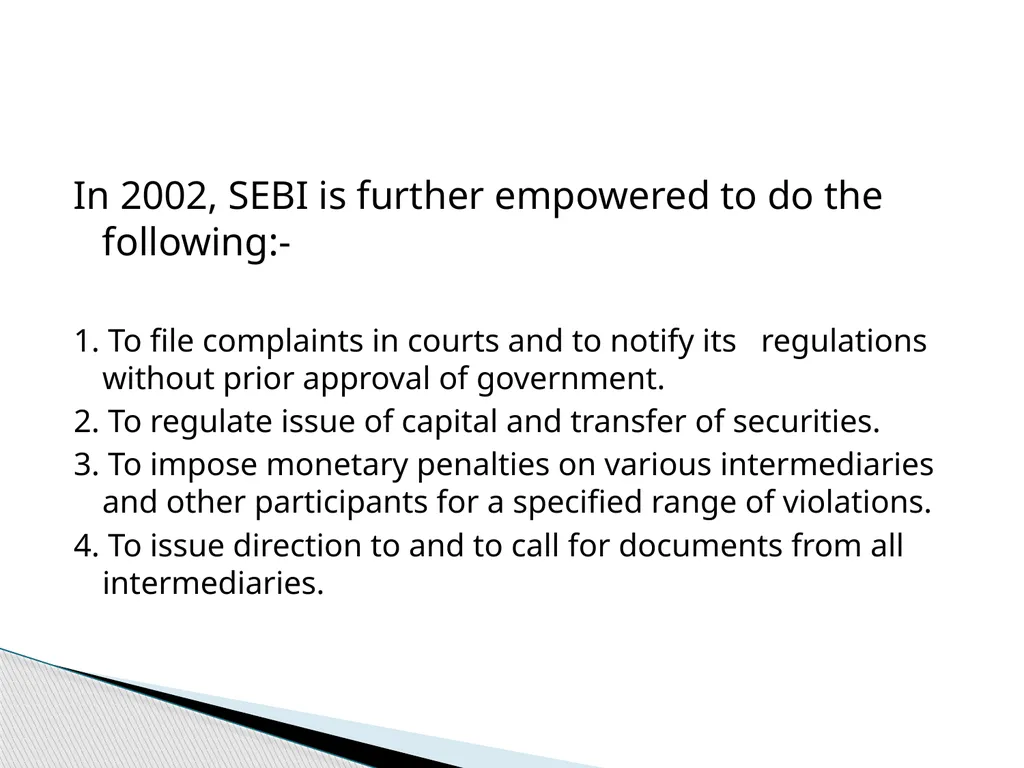 Financial Regulators A financial regulator is a - slide 21 of 33