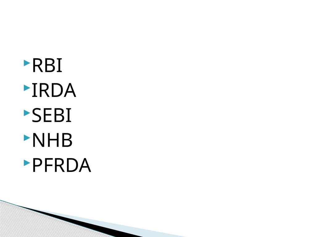 Financial Regulators A financial regulator is a - slide 4 of 33