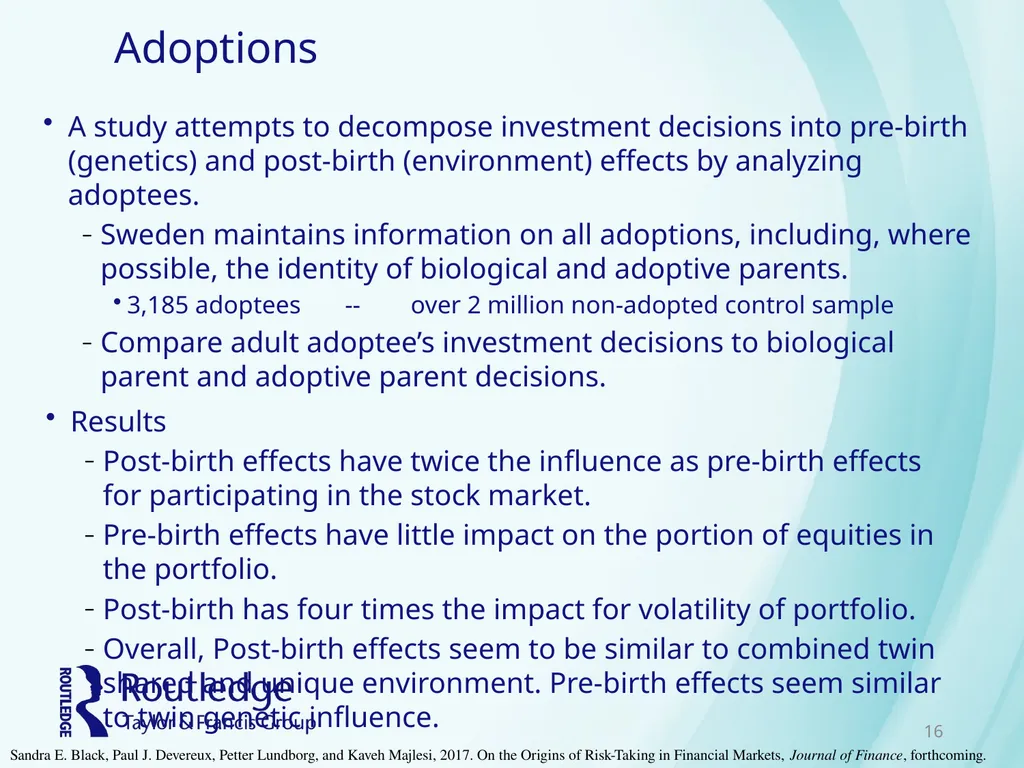 Chapter 12 Physiology of Investing Psychobiology - slide 16 of 33