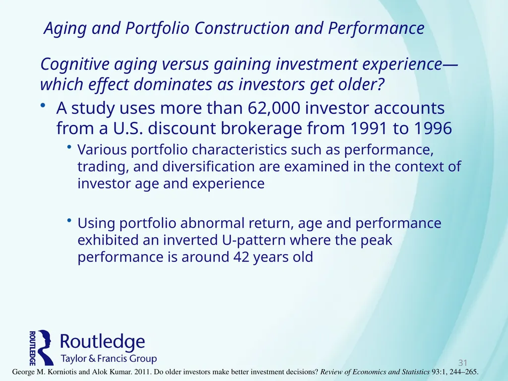 Chapter 12 Physiology of Investing Psychobiology - slide 31 of 33