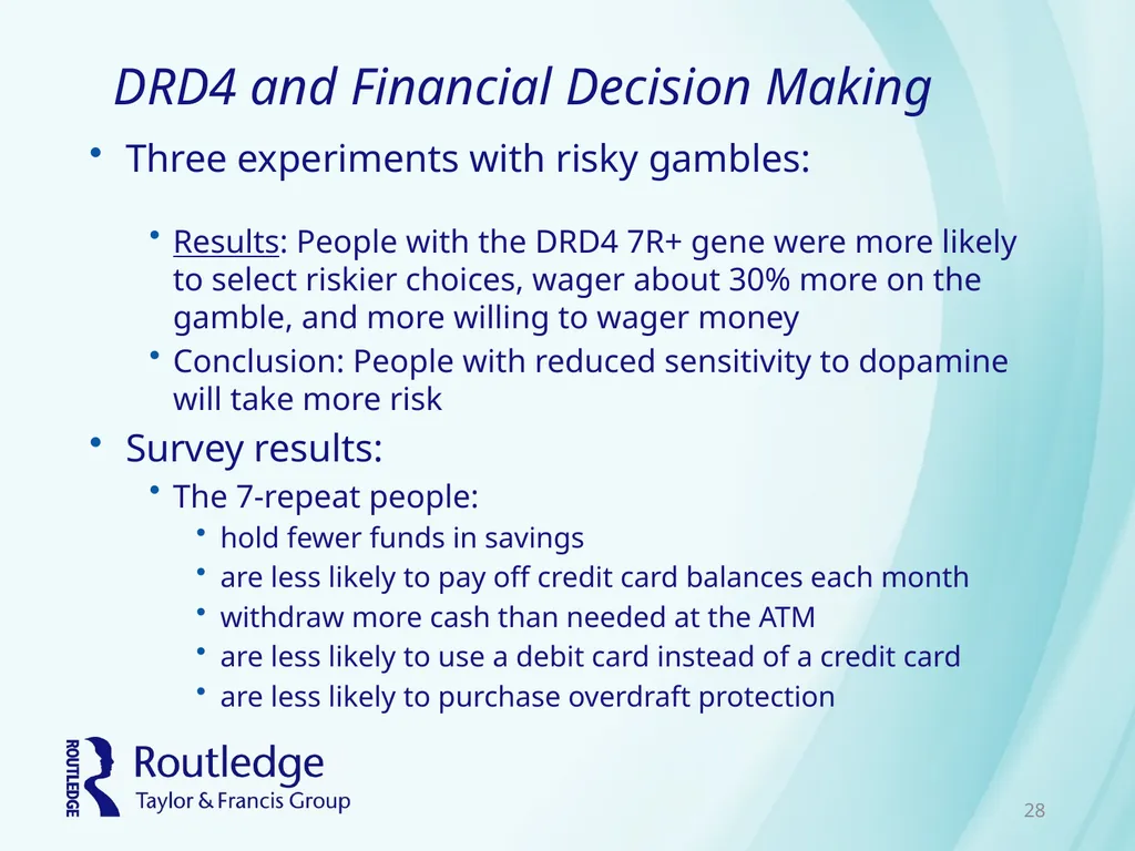 Chapter 12 Physiology of Investing Psychobiology - slide 28 of 33