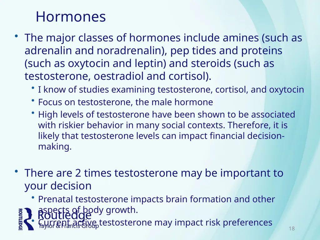 Chapter 12 Physiology of Investing Psychobiology - slide 18 of 33