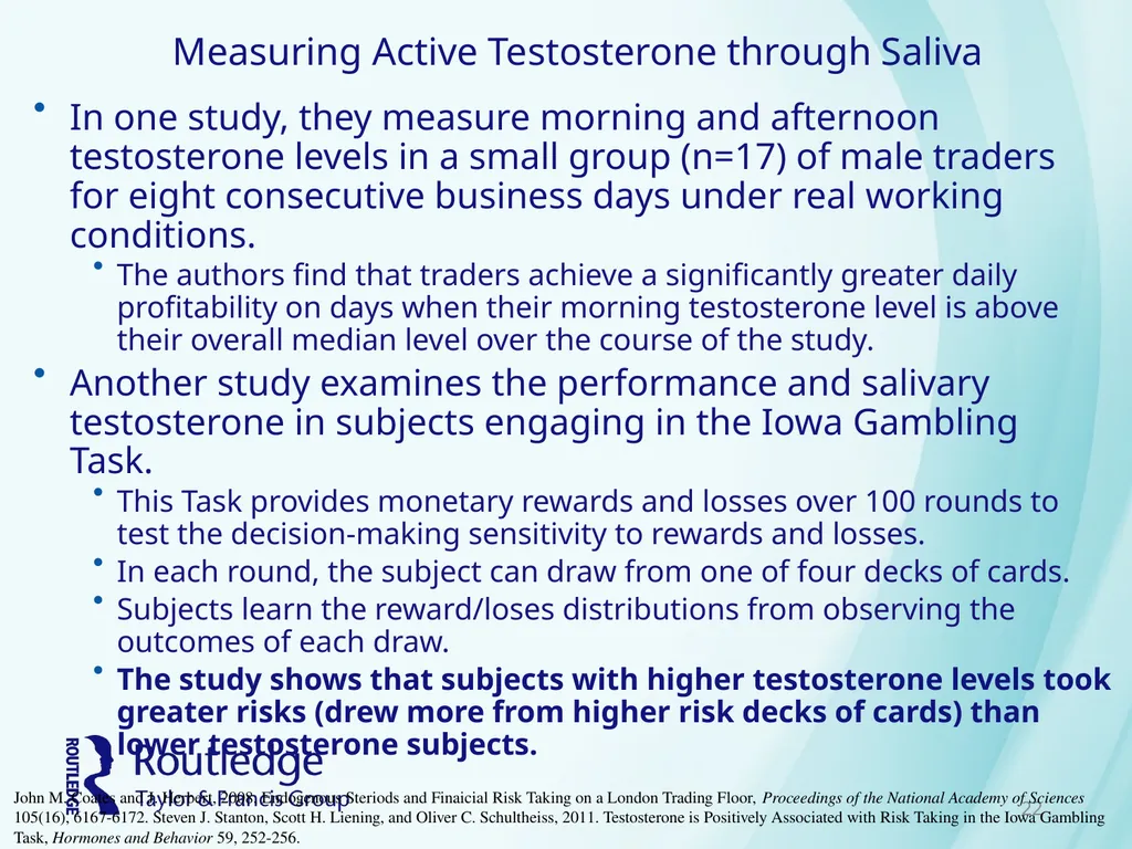 Chapter 12 Physiology of Investing Psychobiology - slide 22 of 33