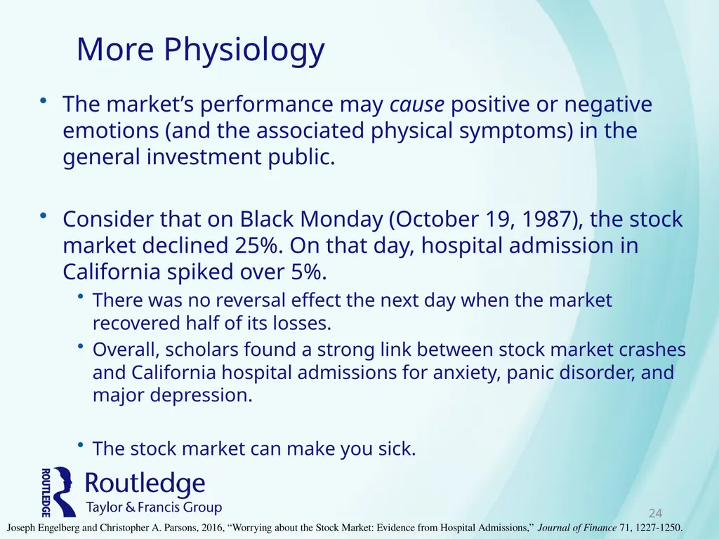 Chapter 12 Physiology of Investing Psychobiology - slide 24 of 33