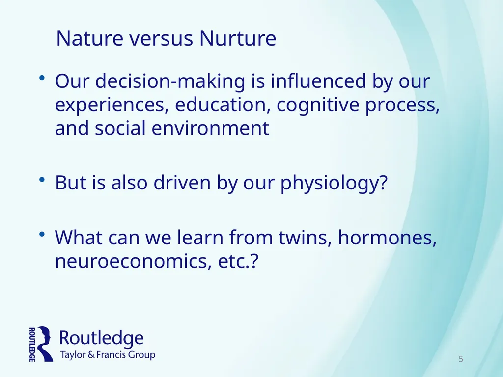 Chapter 12 Physiology of Investing Psychobiology - slide 5 of 33