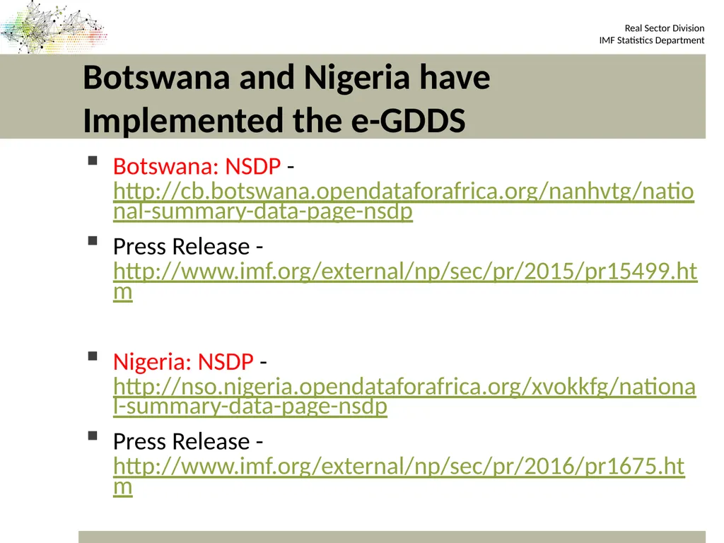 10th Meeting of the Advisory Expert Group on - slide 19 of 19