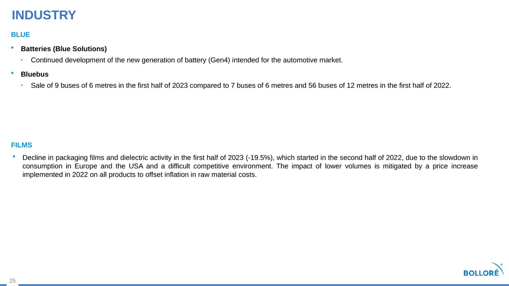 First Half 2023 results July 28, 2023 Summary - slide 25 of 35