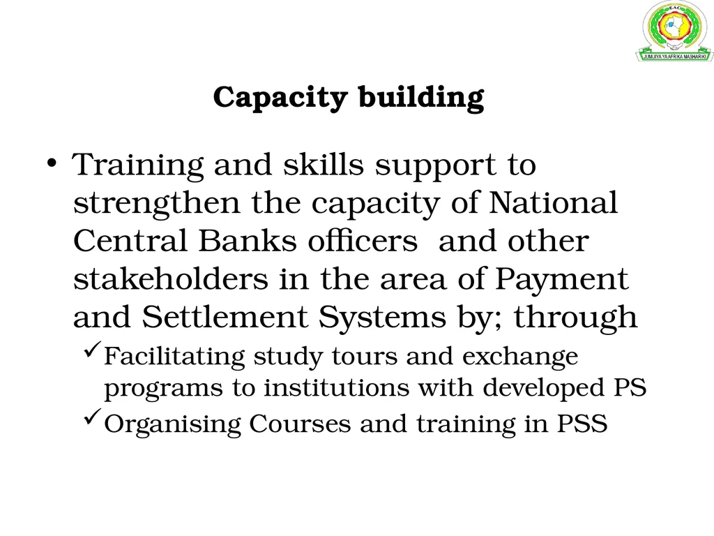 Development of an Inter-Regional Payment System - slide 19 of 23