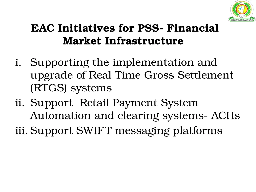 Development of an Inter-Regional Payment System - slide 13 of 23