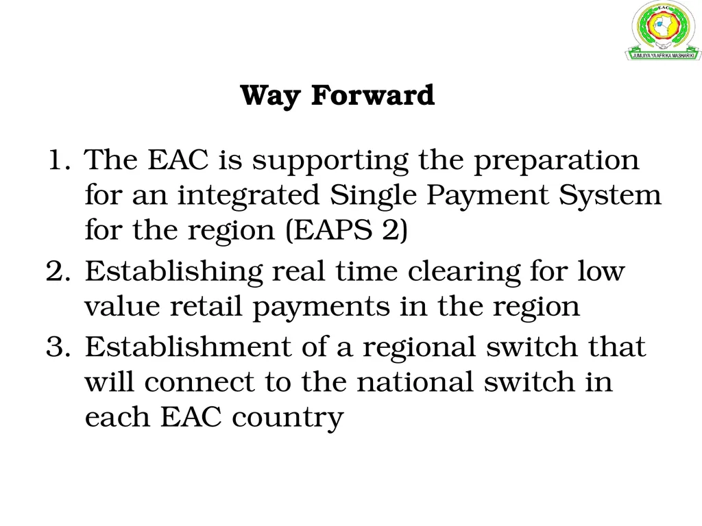 Development of an Inter-Regional Payment System - slide 21 of 23