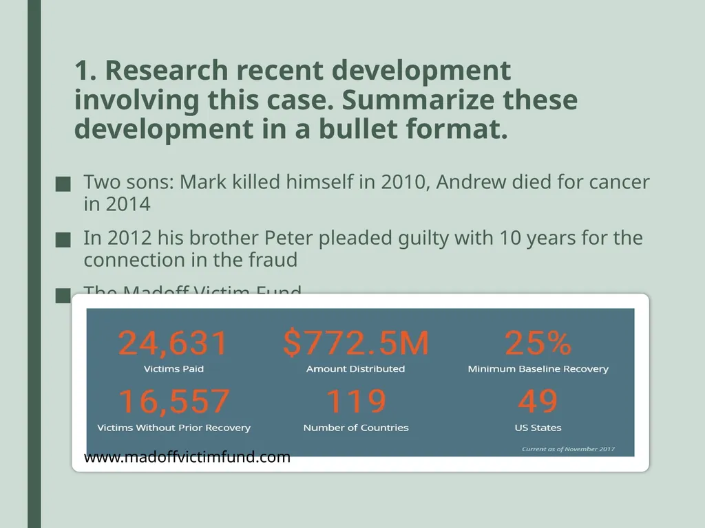 Madoff securities Course: Auditing Giulia Surini - - slide 13 of 20