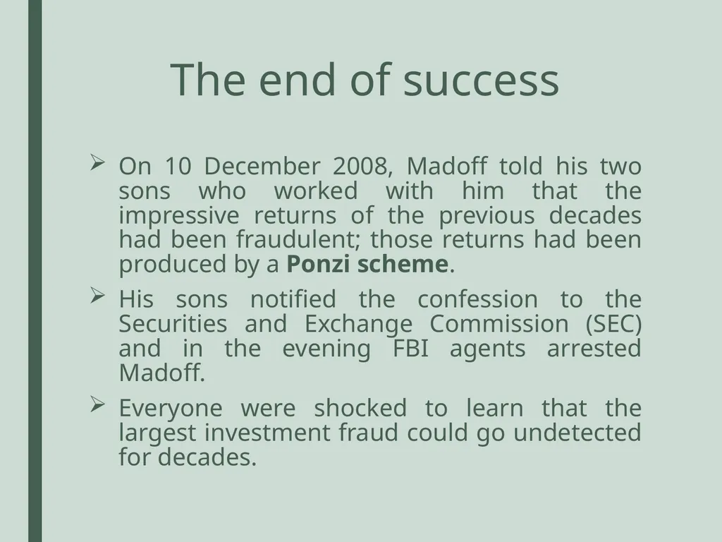 Madoff securities Course: Auditing Giulia Surini - - slide 6 of 20