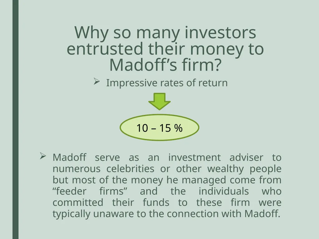 Madoff securities Course: Auditing Giulia Surini - - slide 5 of 20