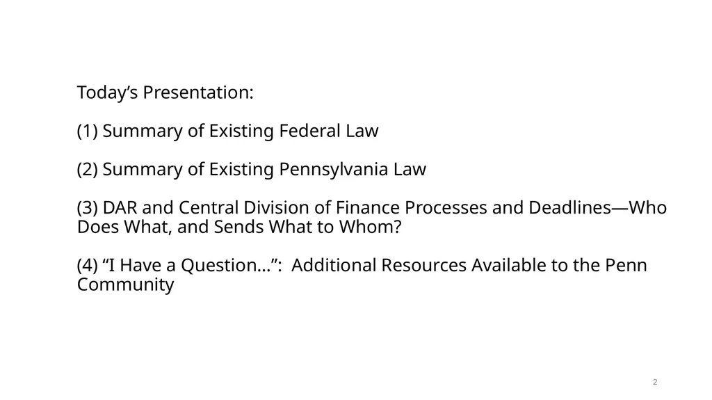 FOREIGN GIFT AND CONTRACT REPORTING LEGAL - slide 2 of 22