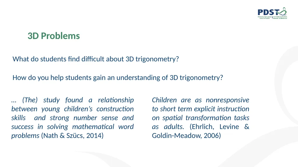 van Hiele Example 3D Trigonometry Leaving - slide 3 of 8