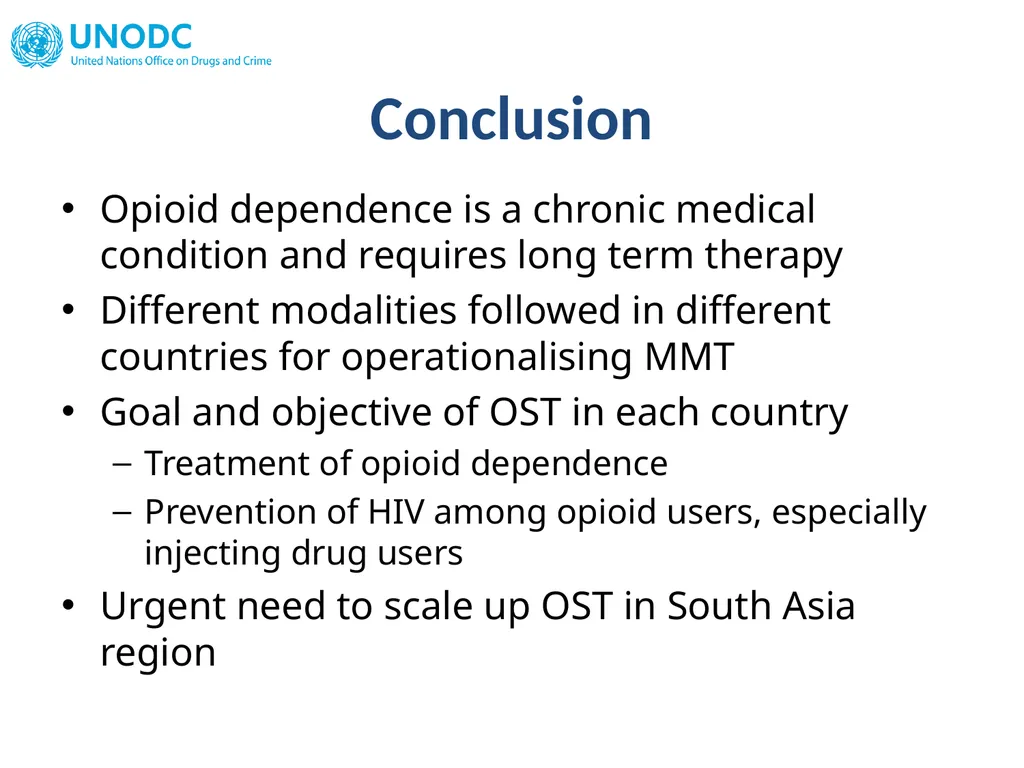 OST IN SOUTH ASIA Operational issues & supply - slide 38 of 40