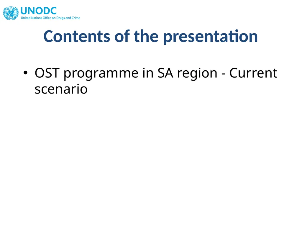 OST IN SOUTH ASIA Operational issues & supply - slide 3 of 40