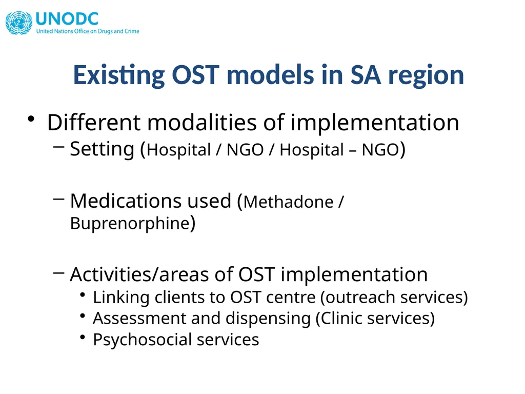 OST IN SOUTH ASIA Operational issues & supply - slide 5 of 40