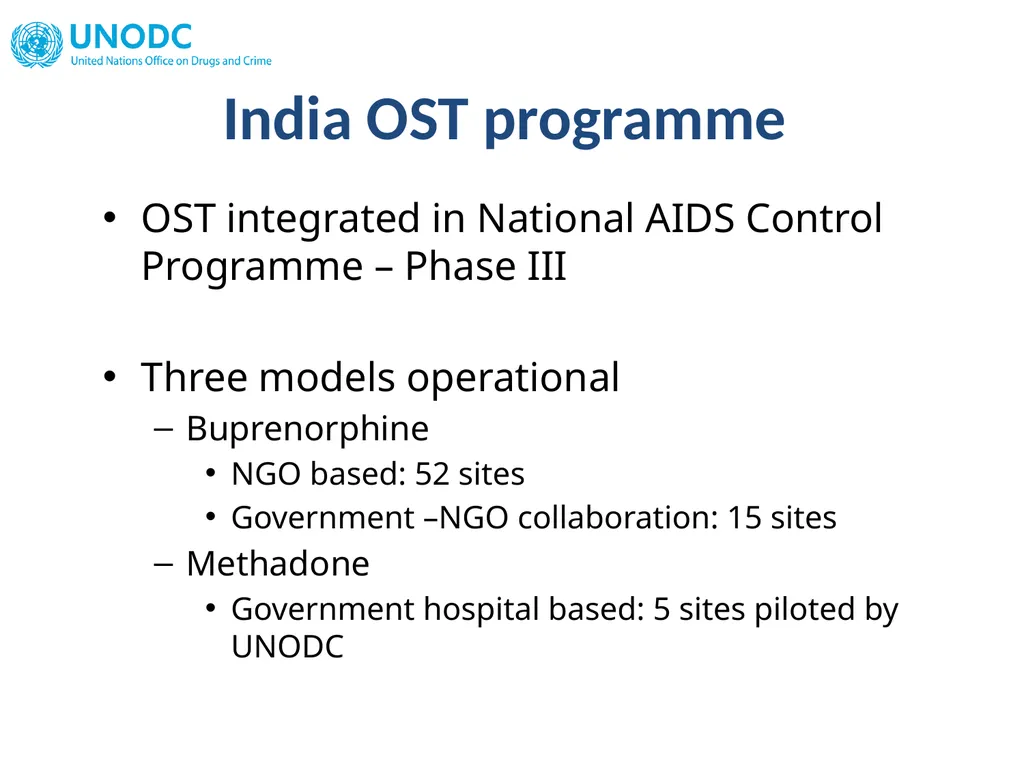 OST IN SOUTH ASIA Operational issues & supply - slide 11 of 40